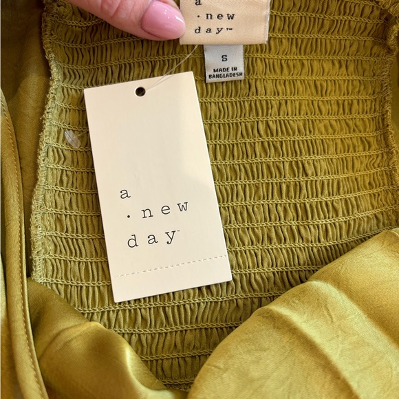 NWT a new day Olive Green Spaghetti-Strap Midi Dress - Picture 4 of 4